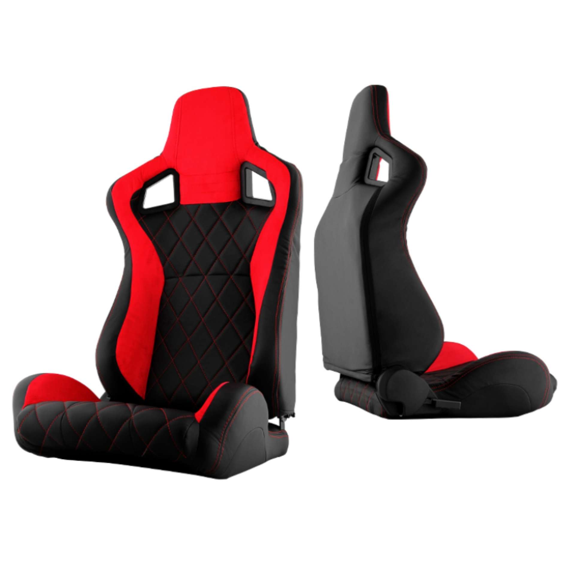 Picture of Xtune Scs Style Racing Seat Suede-Pu X Double Slider Red-Black Passenger Side RST-SCS-01-RDX-PA