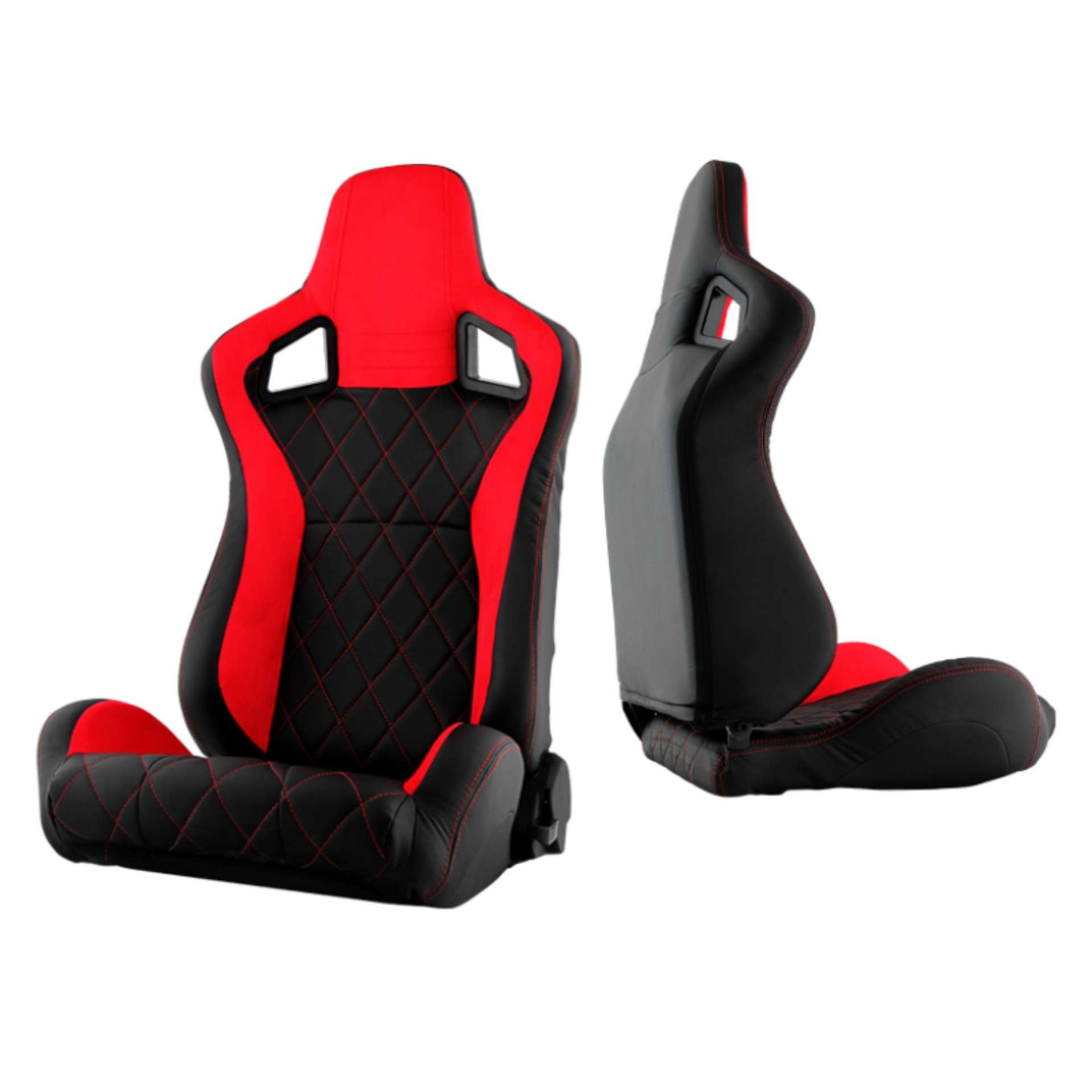 Picture of Xtune Scs Style Racing Seat Suede-Pu X Double Slider Red-Black Driver Side RST-SCS-01-RDX-DR