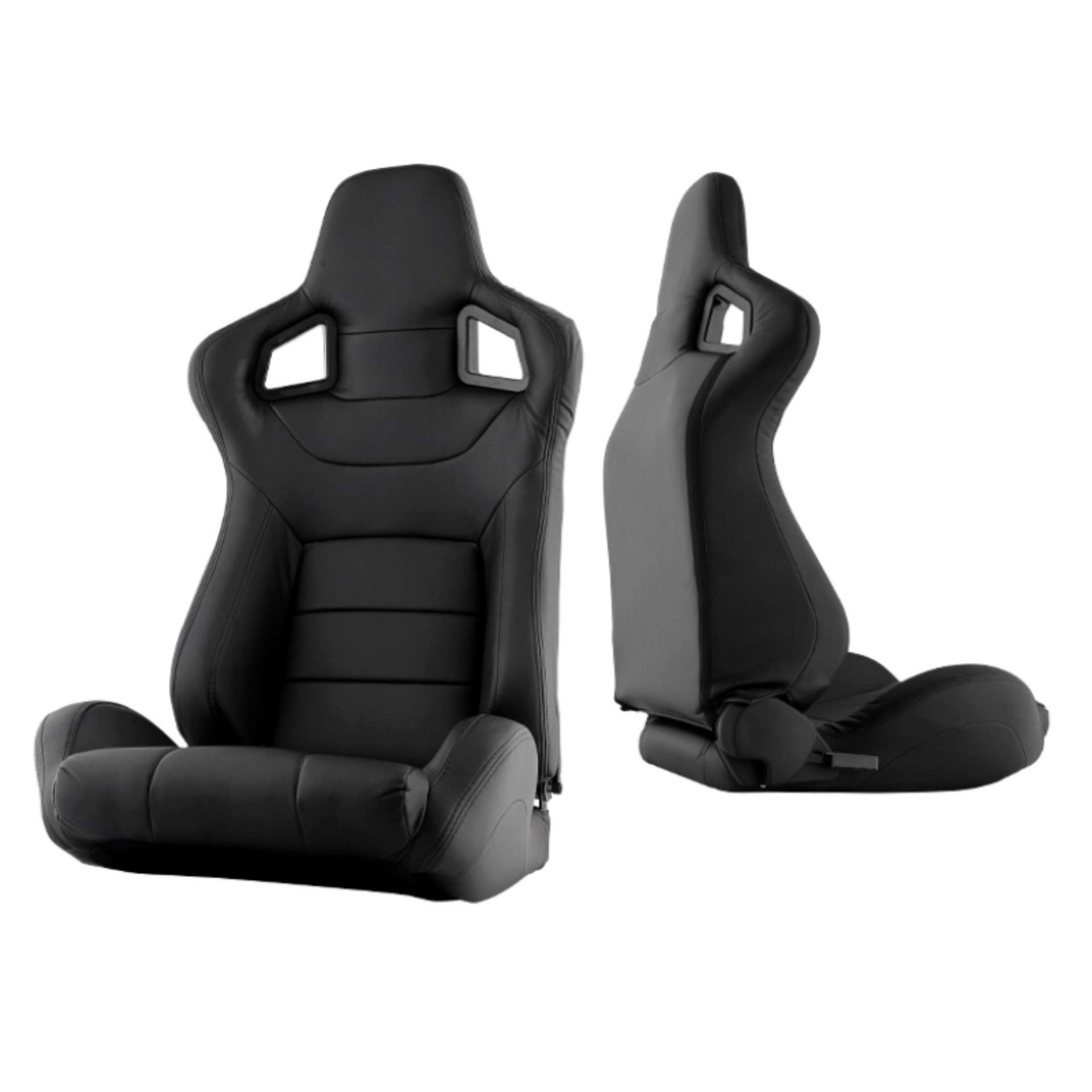 Picture of Xtune Scs Style Racing Seat Pu Double Slider Black-Black Passenger Side RST-SCS-01-BK-PA