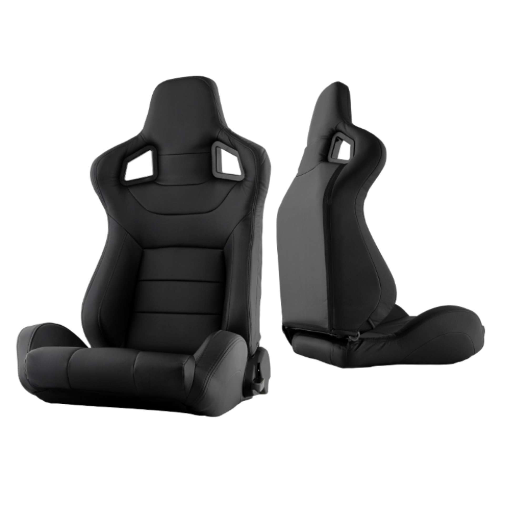 Picture of Xtune Scs Style Racing Seat Pu Double Slider Black-Black Driver Side RST-SCS-01-BK-DR