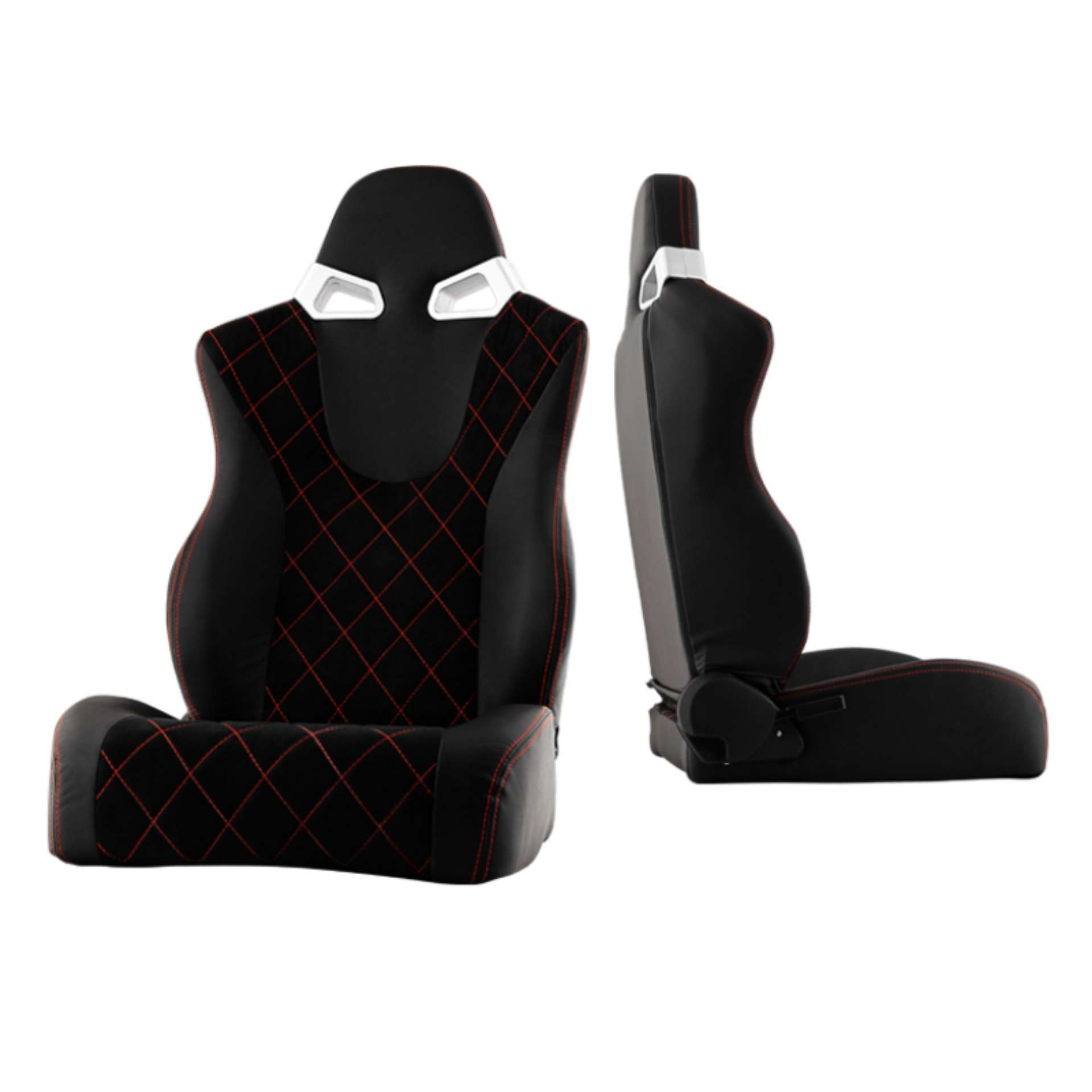 Picture of Xtune Cg Style Racing Seat Pu Double Slider Black-Black Passenger Side RST-CG-03-BKRX-PA