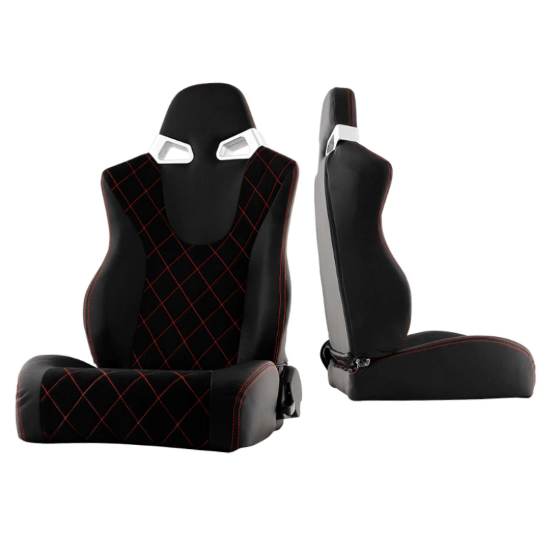 Picture of Xtune Cg Style Racing Seat Pu Double Slider Black-Black Driver Side RST-CG-03-BKRX-DR