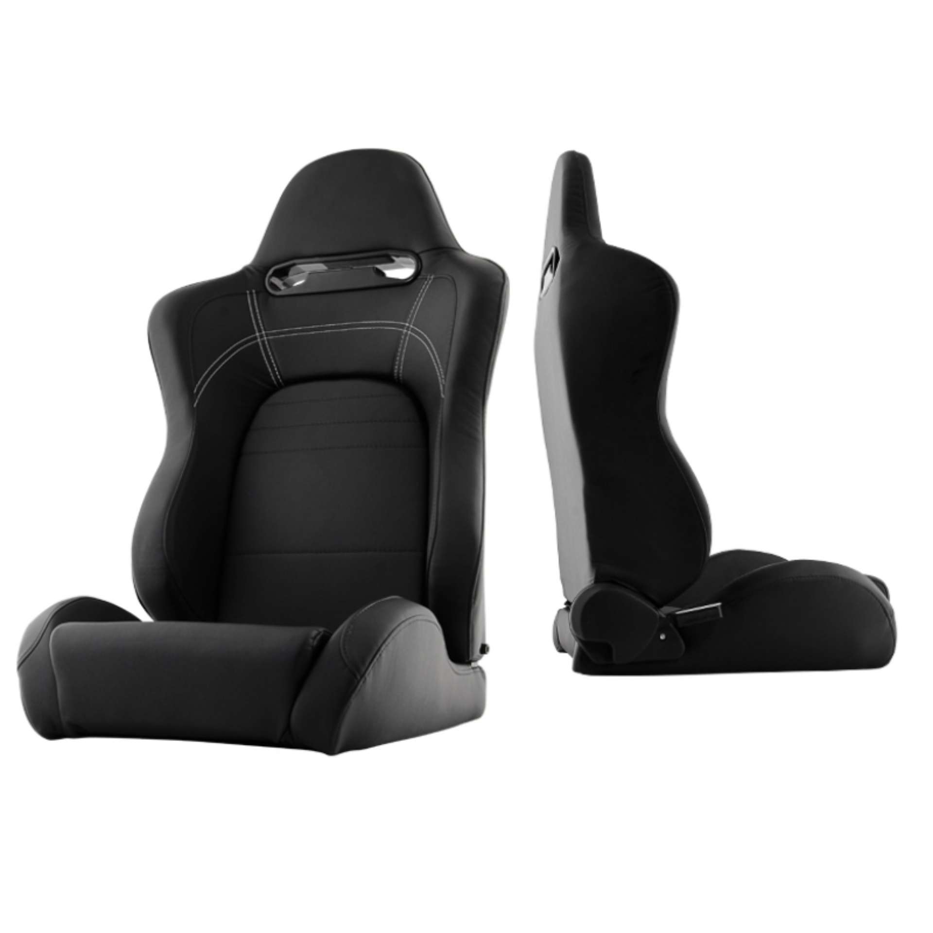 Picture of Xtune Evo9 Style Racing Seat Pu Double Slider Black-Black Passenger Side RST-EVO9-01-BK-PA