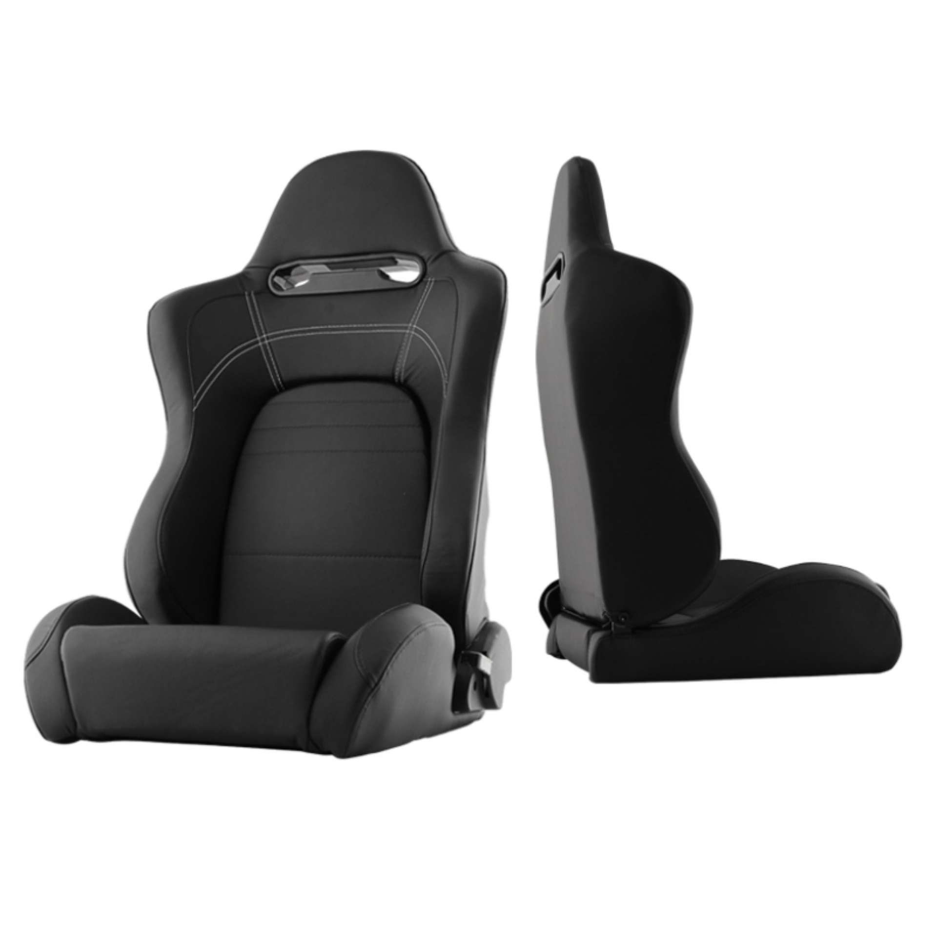 Picture of Xtune Evo9 Style Racing Seat Pu Double Slider Black-Black Driver Side RST-EVO9-01-BK-DR