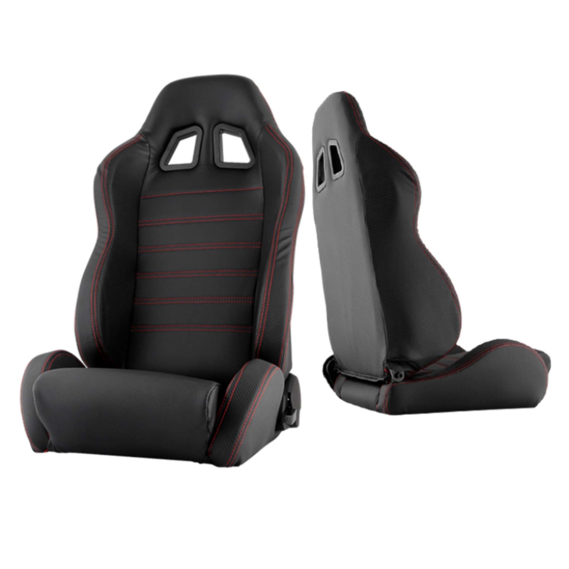 Picture of Xtune Sp2 Style Racing Seat Carbon Pu Double Slider Black-Black Driver Side RST-SP2-02-BK-DR