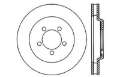 Picture of StopTech 05-10 Ford Mustang GT Front Left Slotted & Drilled Rotor