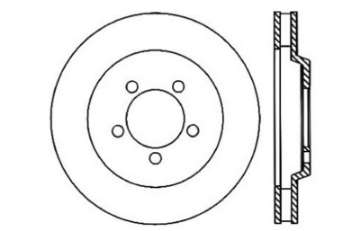 Picture of StopTech 05-10 Ford Mustang GT Front Left Slotted & Drilled Rotor