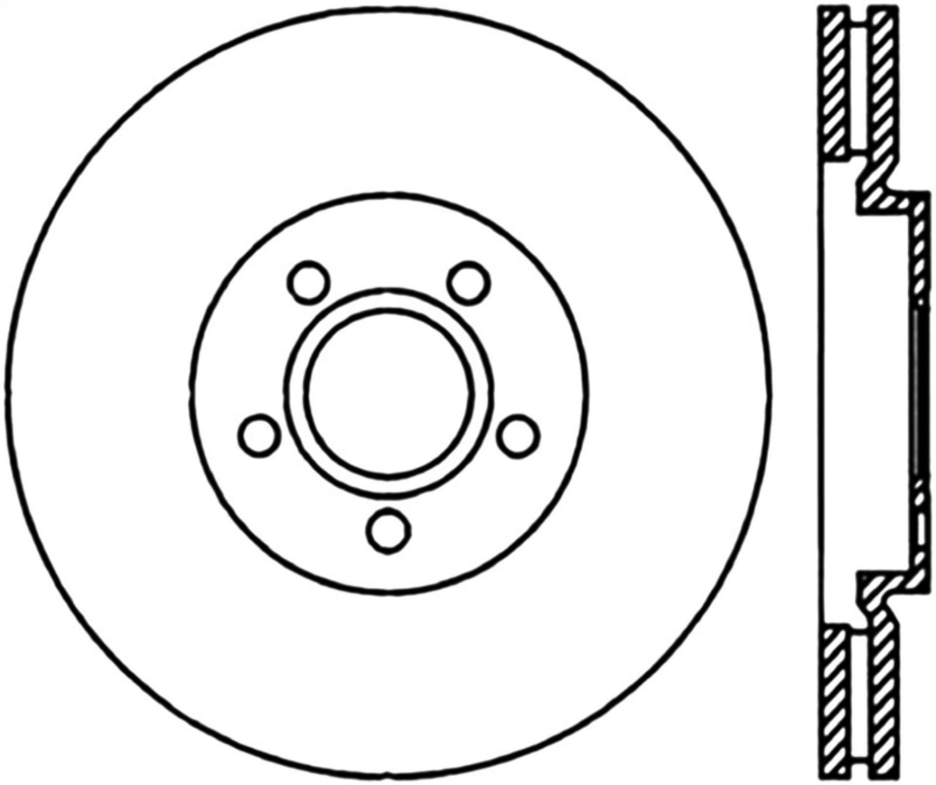 Picture of StopTech 03-09 Chrysler PTCruiser Tur - 03-05 Dodge Neon SRT-4 Front Left Slotted & Drilled Rotor