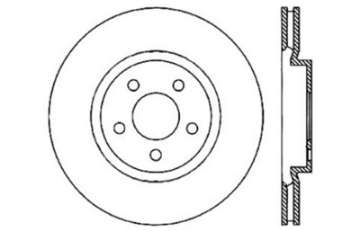 Picture of StopTech 05-09 Chrysler 300 5-7L V8 exc SRT-8 Front Left Slotted & Drilled Rotor