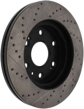 Picture of StopTech 05-10 GMC Sierra 1500 w Rear Drum - 07-09 GMC Yukon Front Left Slotted & Drilled Rotor