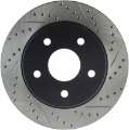 Picture of StopTech 04-06 Dodge Durango - 02-10 Ram 1500 exc Mega Cab Front Left Slotted & Drilled Rotor