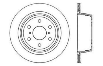 Picture of StopTech 07-10 GMC Sierra w- Rear Drum - 07-09 GMC Yukon Rear Left Slotted & Drilled Rotor