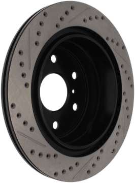 Picture of StopTech 07-10 GMC Sierra w- Rear Drum - 07-09 GMC Yukon Rear Left Slotted & Drilled Rotor