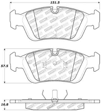 Picture of StopTech 96-02 BMW Z3 - 03-08 Z4 - 97-00 323 - 10-90-99 325-328 E30-E36 Front Brake Pads