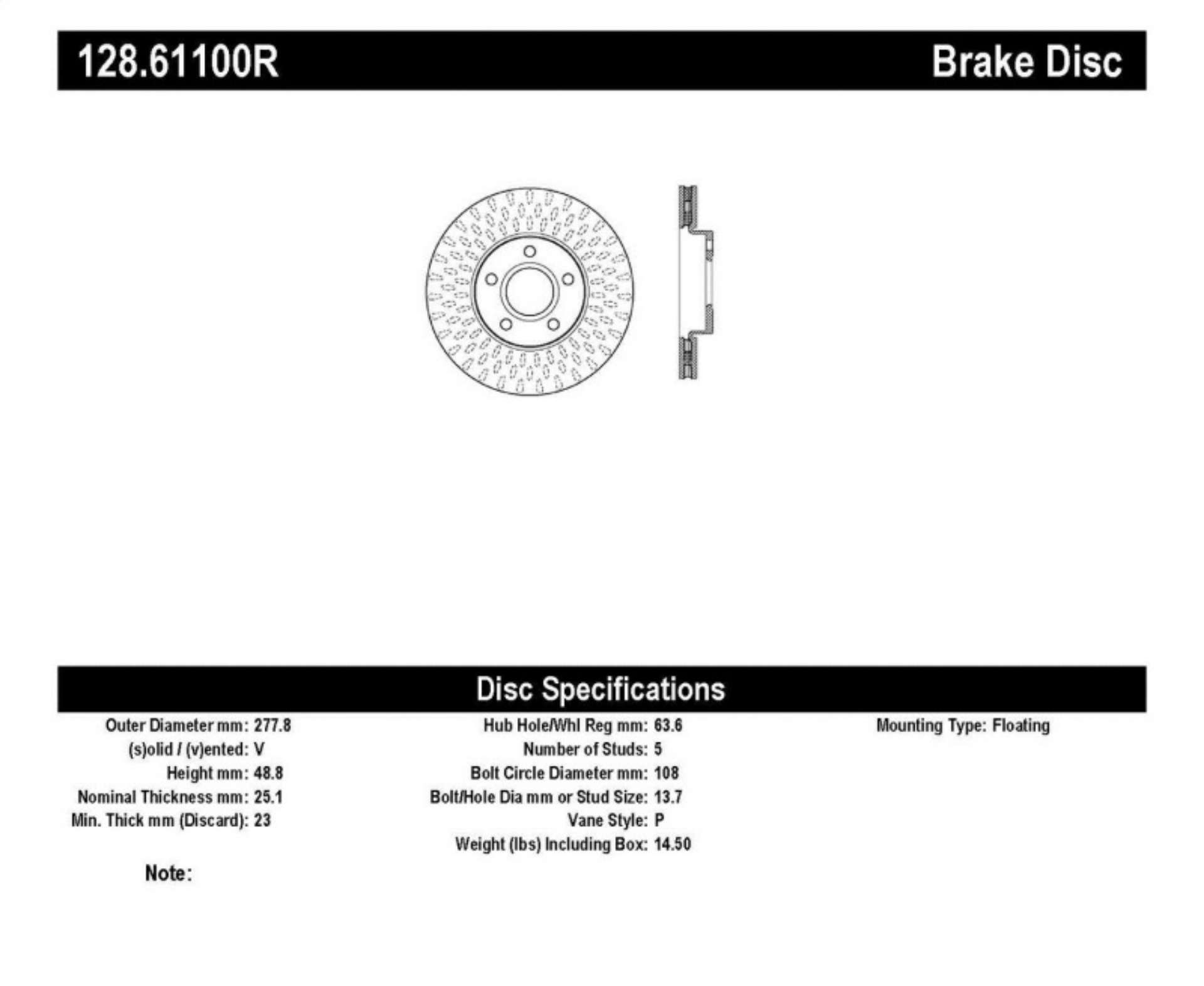 Picture of StopTech Drilled Sport Brake Rotor