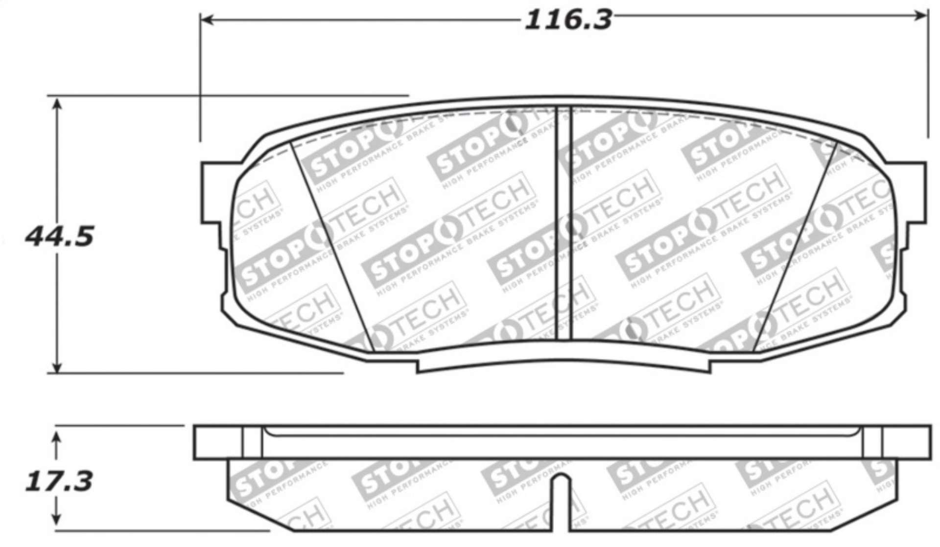 Picture of StopTech 13-18 Toyota Land Cruiser Performance Rear Brake Pads