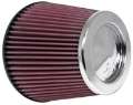 Picture of K&N Universal Chrome Filter 6in Flange ID x 7-5in Base OD x 5in Top OD x 6in H