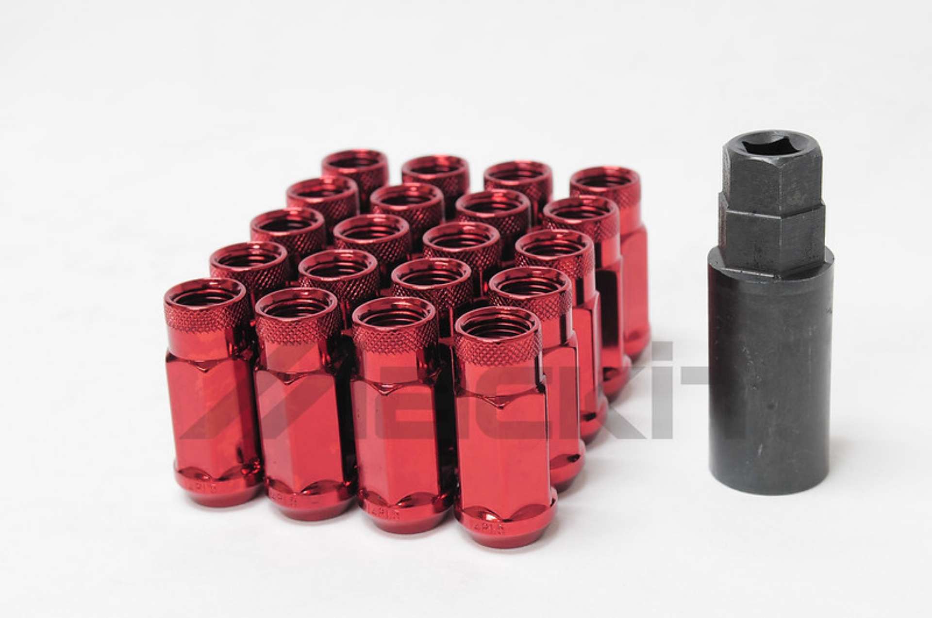 Picture of Wheel Mate Monster Open End Lug Nut Set of 20 - Red 1-2in