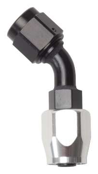 Picture of Russell Performance -4 AN Black-Silver 45 Degree Full Flow Hose End