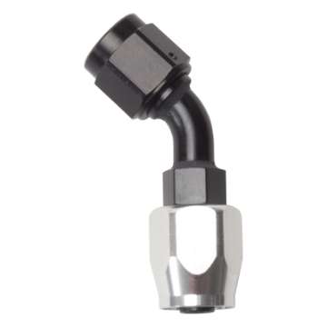 Picture of Russell Performance -4 AN Black-Silver 45 Degree Full Flow Hose End