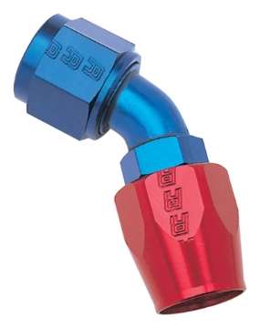 Picture of Russell Performance -10 AN Red-Blue 45 Degree Full Flow Hose End