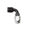 Picture of Russell Performance -4 AN Black-Silver 90 Degree Full Flow Hose End