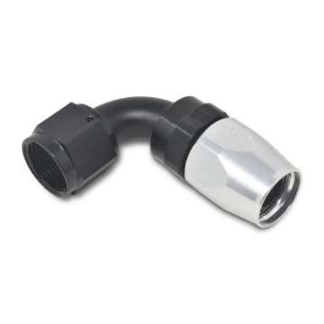 Picture of Russell Performance -4 AN Black-Silver 90 Degree Full Flow Hose End