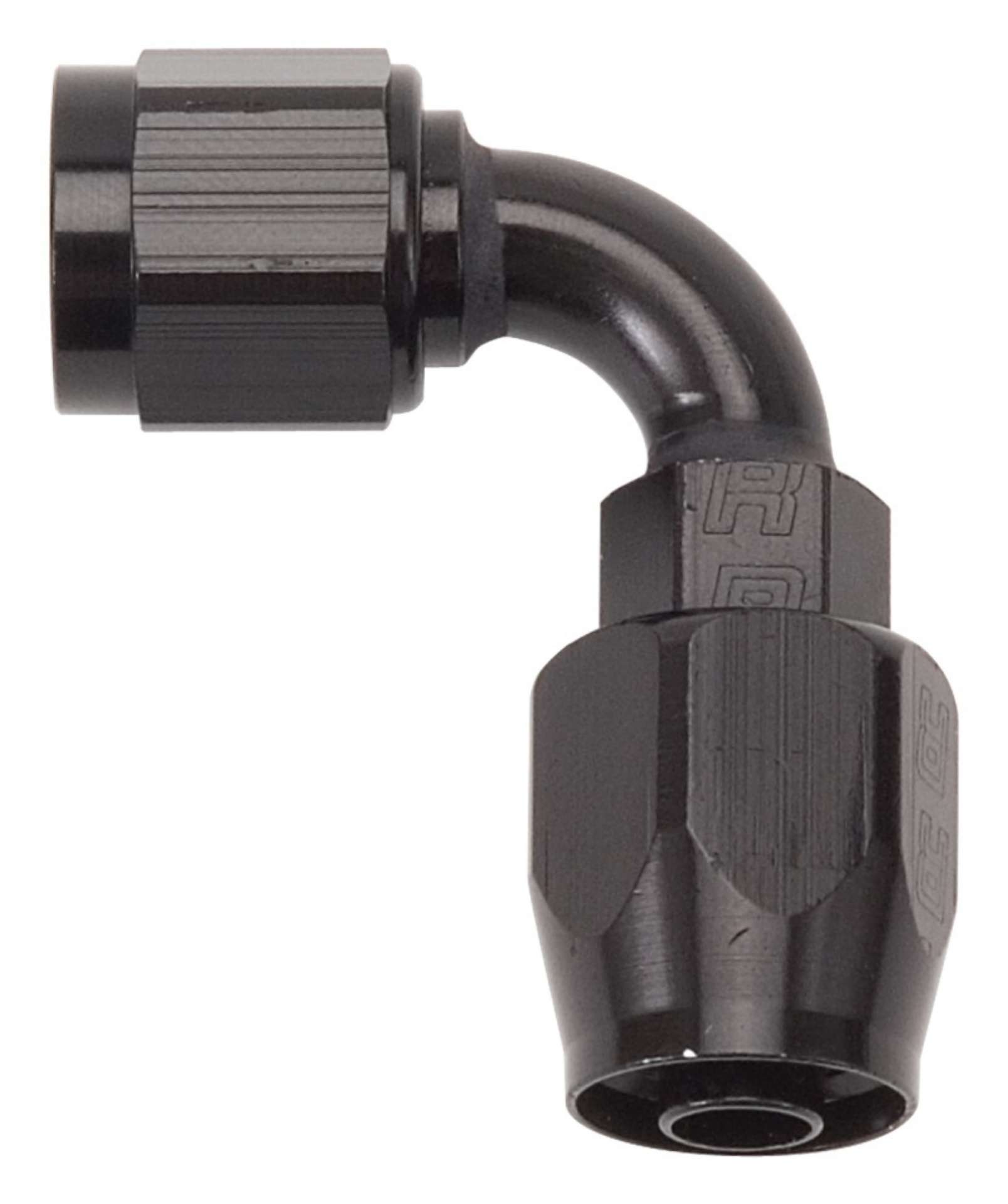 Picture of Russell Performance -6 AN Black 90 Degree Full Flow Hose End