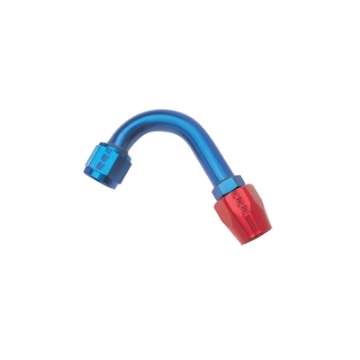 Picture of Russell Performance -6 AN Red-Blue 120 Degree Full Flow Hose End 1in Centerline Radius