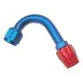 Picture of Russell Performance -8 AN Red-Blue 120 Degree Full Flow Hose End 1-1-4in Centerline Radius