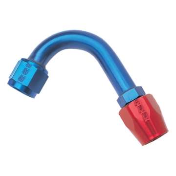 Picture of Russell Performance -8 AN Red-Blue 120 Degree Full Flow Hose End 1-1-4in Centerline Radius