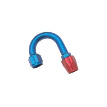 Picture of Russell Performance -6 AN Red-Blue 180 Degree Full Flow Hose End 1in Centerline Radius