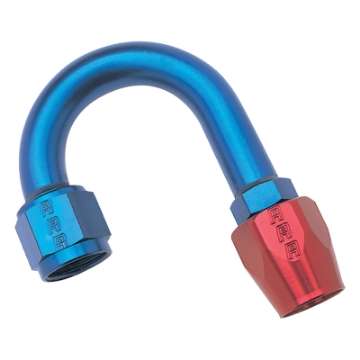 Picture of Russell Performance -8 AN Red-Blue 180 Degree Full Flow Hose End 1-1-4in Centerline Radius