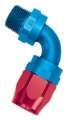 Picture of Russell Performance -6 AN Red-Blue 90 Degree Full Flow Swivel Pipe Thread Hose End With 1-4in NPT