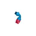 Picture of Russell Performance -6 AN Red-Blue 90 Degree Full Flow Swivel Pipe Thread Hose End With 3-8in NPT