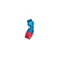 Picture of Russell Performance -10 AN Red-Blue 45 Degree Swivel Dry Sump Hose End -8 Port 3-4in-16 Thread