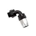 Picture of Russell Performance Hose End #8 Hose to #8 Radius Inlet Port 90 Deg Blk-Clr