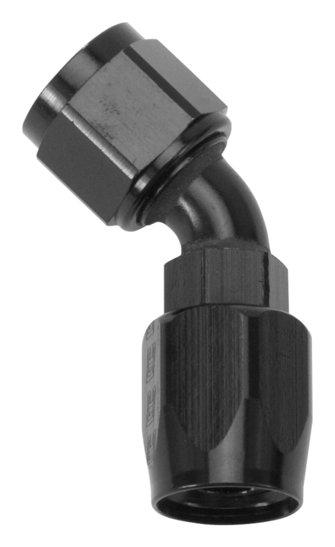 Picture of Russell Performance -12 AN Black 45 Degree Full Flow Swivel Hose End