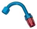 Picture of Russell Performance -8 AN Red-Blue 120 Degree Full Flow Swivel Hose End With 1-1-4in Radius