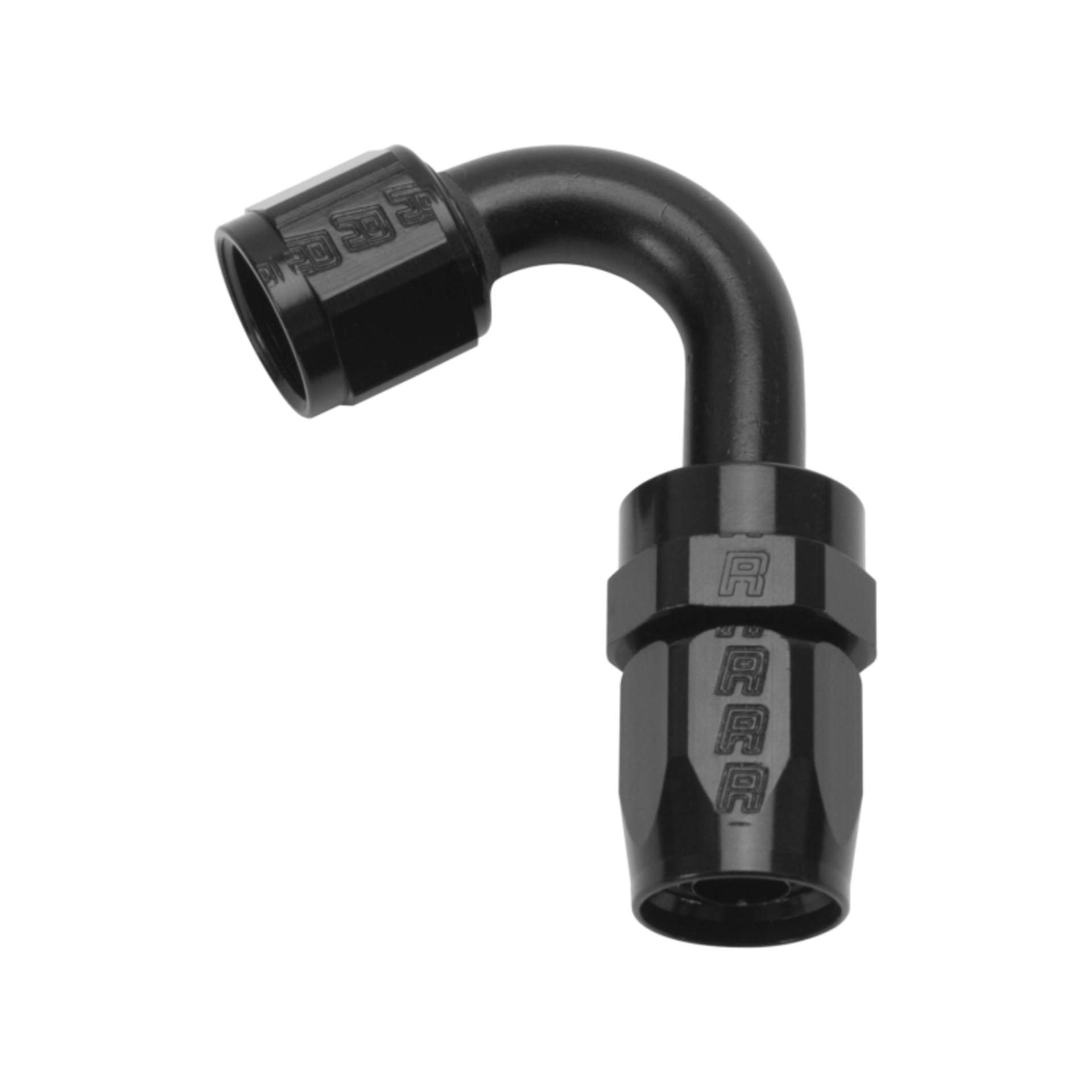 Picture of Russell Performance -6 AN Black 120 Degree Full Flow Swivel Hose End