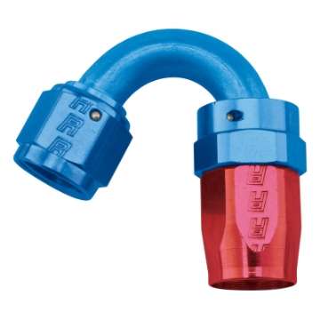 Picture of Russell Performance -6 AN Red-Blue 150 Degree Full Flow Swivel Hose End With 9-16in Radius