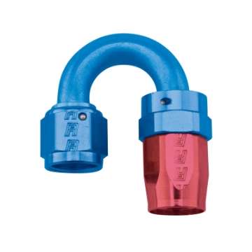 Picture of Russell Performance -6 AN Red-Blue 180 Degree Full Flow Swivel Hose End With 9-16in Radius