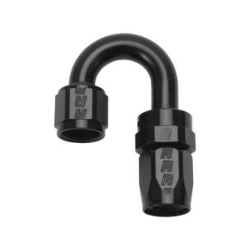 Picture of Russell Performance -6 AN Black 180 Degree Full Flow Swivel Hose End