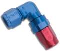 Picture of Russell Performance -6 AN Red-Blue 90 Degree Forged Aluminum Swivel Hose End