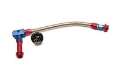 Picture of Russell Performance -6 AN to 3-8in Female NPT ProFlex Holley 4150 Dual Inlet Carb Kit Red-Blue