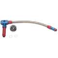 Picture of Russell Performance -6 AN to 3-8in Female NPT ProFlex Demon Carb Dual Inlet Carb Kit Red-Blue