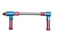 Picture of Russell Performance -8 AN to -8 AN ProFlex Holley 4150 Dual Inlet Carb Kit Red-Blue