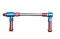 Picture of Russell Performance -8 AN to -8 AN ProFlex Holley 4500 Dual Inlet Carb Kit Red-Blue