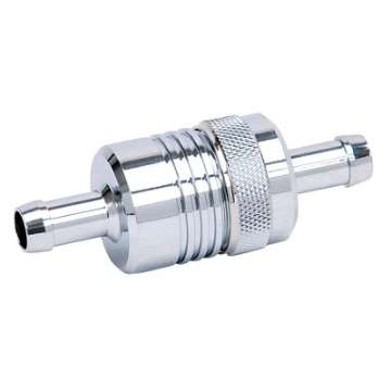 Picture of Russell Performance Chrome Street Fuel Filter 3in Length 1-1-8in diameter 3-8in inlet-outlet