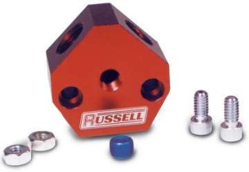 Picture of Russell Performance Billet Aluminum Y-Block w- 1-2in inlet & 3-8in outlet